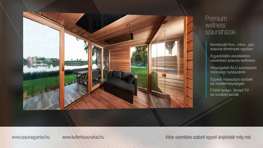 Külteri sauna, kerti szaunaház építés Budapest - Győr