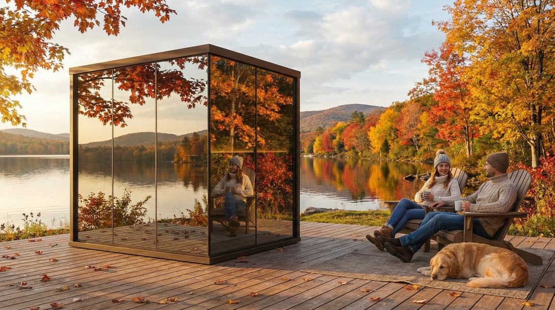 Egyedi tükör üveg szauna 