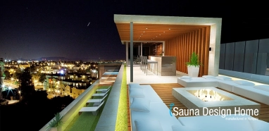 Lounge terasz szaunával