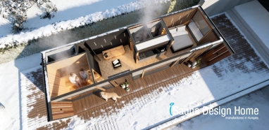 Wellness pihenőház belső tér Wellness pihenőház belső tér