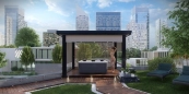 Pergola zipSCREEN árnyékolóval black angel színben