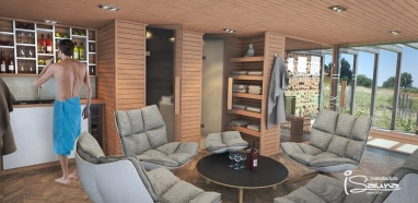 Kültéri wellness szauna