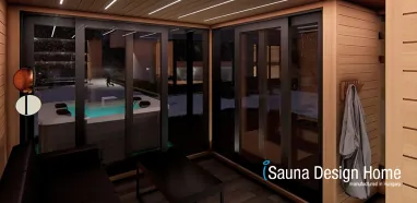 Modern szauna, szaunaház Modern szauna, szaunaház