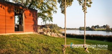 Kerti szaunaház panorámával