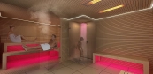 Szauna wellness zuhanyzóval